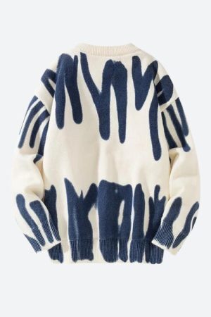 Style Core Aesthetics, New Style Trends - Spray Paint Soft Touch Knitted Sweater