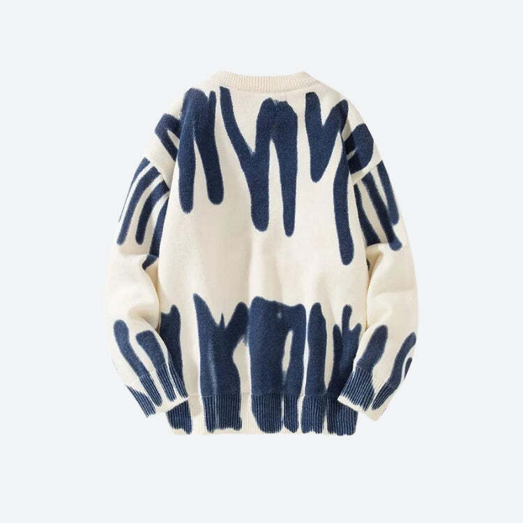 Style Core Aesthetics, New Style Trends - Spray Paint Soft Touch Knitted Sweater Style Core Aesthetics, New Style Trends - Spray Paint Soft Touch Knitted Sweater