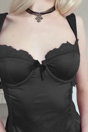 Style Core Aesthetics, New Style Trends - Square Neck Lace Mini Dress