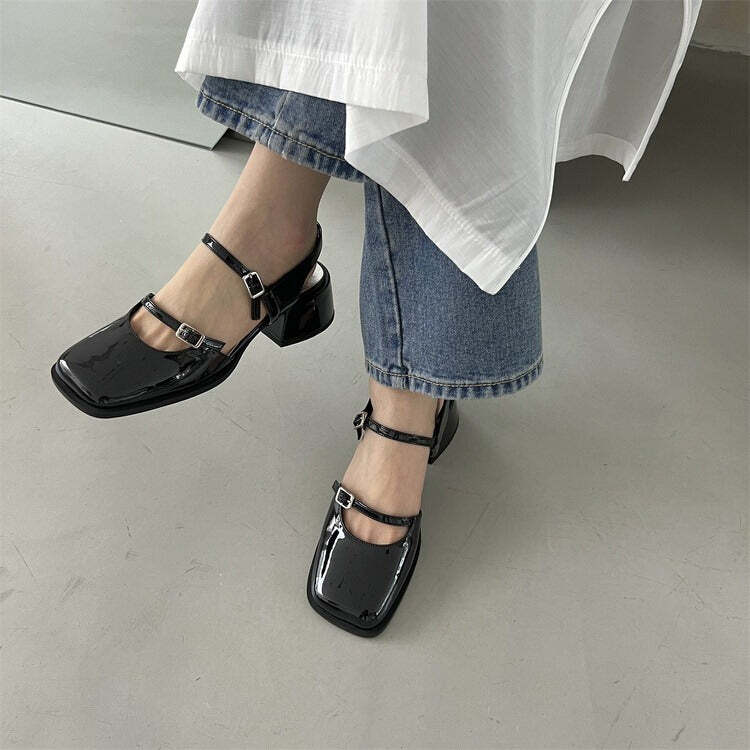 Style Core Aesthetics, New Style Trends - Square Toe Mary Jane Shoes