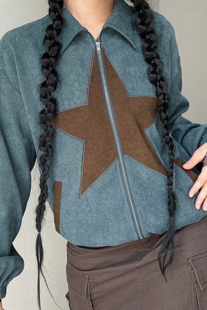 Style Core Aesthetics, New Style Trends - Star Corduroy Jacket