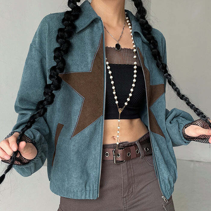 Style Core Aesthetics, New Style Trends - Star Corduroy Jacket