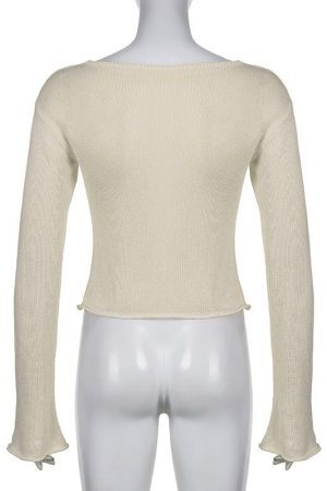 Style Core Aesthetics, New Style Trends - Star Embroidery Knitted Top