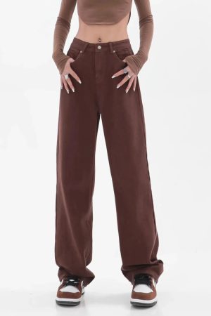 Style Core Aesthetics, New Style Trends - Star Pockets Wide Leg Jeans