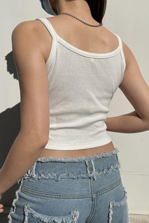 Style Core Aesthetics, New Style Trends - Star Print Lace Tank Top