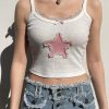Style Core Aesthetics, New Style Trends - Star Print Lace Tank Top