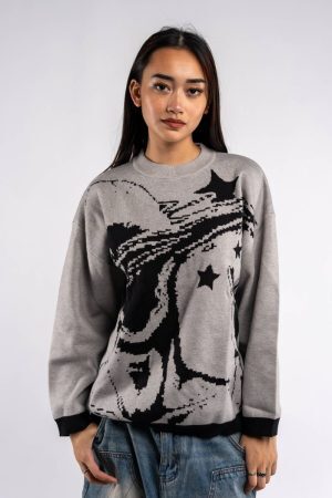 Style Core Aesthetics, New Style Trends - 'Starblind' Knit Sweater