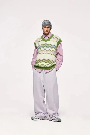 Style Core Aesthetics, New Style Trends - Stars Twinkle Fluffy Sweater Vest