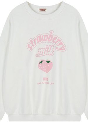 Style Core Aesthetics, New Style Trends - Strawberry Milk Sweatshirt