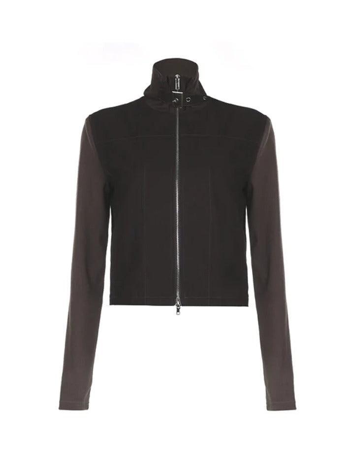 Style Core Aesthetics, New Style Trends - Street Metal Buckle High Neck Splice Cargo Jacket Style Core Aesthetics, New Style Trends - Street Metal Buckle High Neck Splice Cargo Jacket