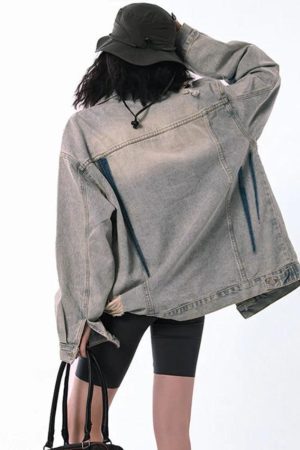 Style Core Aesthetics, New Style Trends - Street Washed Distressed Graffiti Jacket