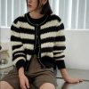 Style Core Aesthetics, New Style Trends - Striped Button Up Cardigan