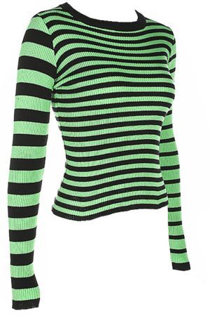Style Core Aesthetics, New Style Trends - Striped Ribbed Sweater