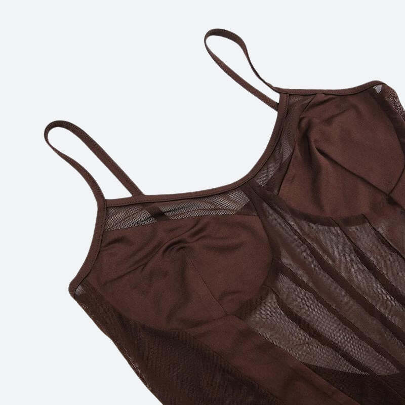 Style Core Aesthetics, New Style Trends - Striped Sheer Bodysuit Style Core Aesthetics, New Style Trends - Striped Sheer Bodysuit