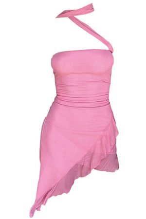 Style Core Aesthetics, New Style Trends - Summer In Paris Halter Ruffle Dress