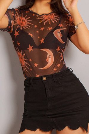 Style Core Aesthetics, New Style Trends - Sun and Moon Mini Tee