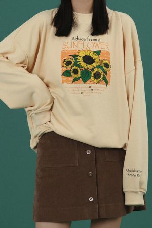 Style Core Aesthetics, New Style Trends - Sunflower Sweatshirt