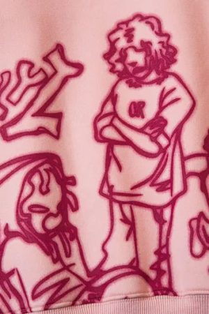 Style Core Aesthetics, New Style Trends - Sweat à Capuche Oversize Graphique 'We Vaguely Feel Many'