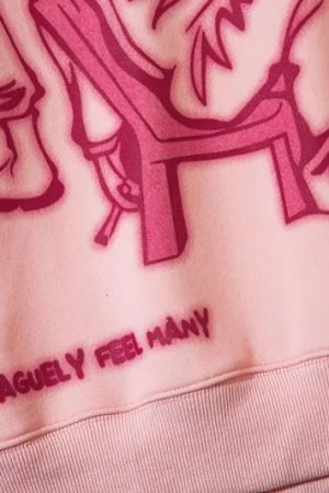 Style Core Aesthetics, New Style Trends - Sweat à Capuche Oversize Graphique 'We Vaguely Feel Many'