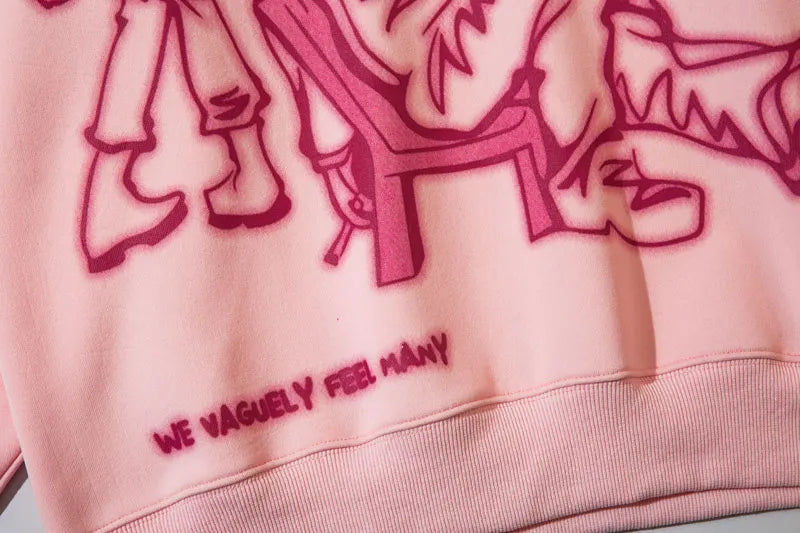 Style Core Aesthetics, New Style Trends - Sweat à Capuche Oversize Graphique 'We Vaguely Feel Many' Style Core Aesthetics, New Style Trends - Sweat à Capuche Oversize Graphique 'We Vaguely Feel Many'