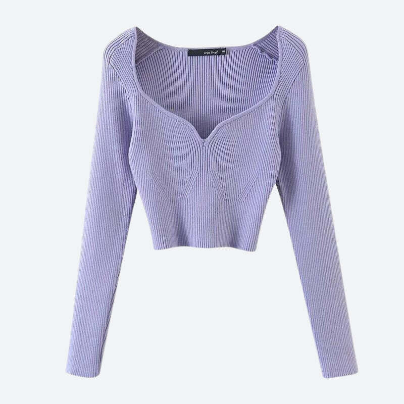 Style Core Aesthetics, New Style Trends - Sweetheart Neckline Corduroy Crop Top Style Core Aesthetics, New Style Trends - Sweetheart Neckline Corduroy Crop Top