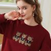 Style Core Aesthetics, New Style Trends - Teddy Bears Embroidered Sweatshirt