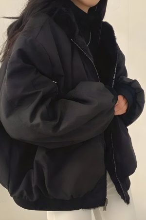 Style Core Aesthetics, New Style Trends - Teddy Reversible Hooded Jacket