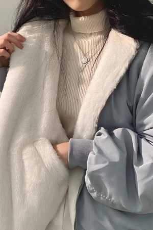 Style Core Aesthetics, New Style Trends - Teddy Reversible Hooded Jacket