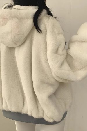 Style Core Aesthetics, New Style Trends - Teddy Reversible Hooded Jacket