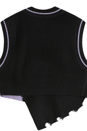 Style Core Aesthetics, New Style Trends - Teenage Drama Knit Vest