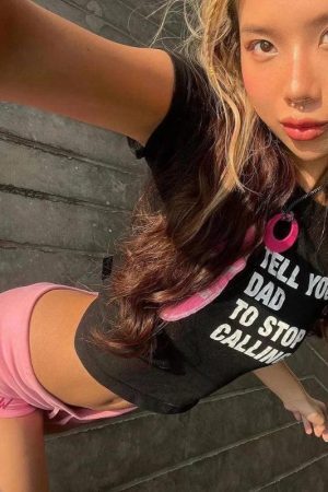 Style Core Aesthetics, New Style Trends - Tell Your Dad Crop Tee