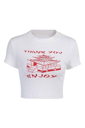 Style Core Aesthetics, New Style Trends - Thank You Ribbed Tee