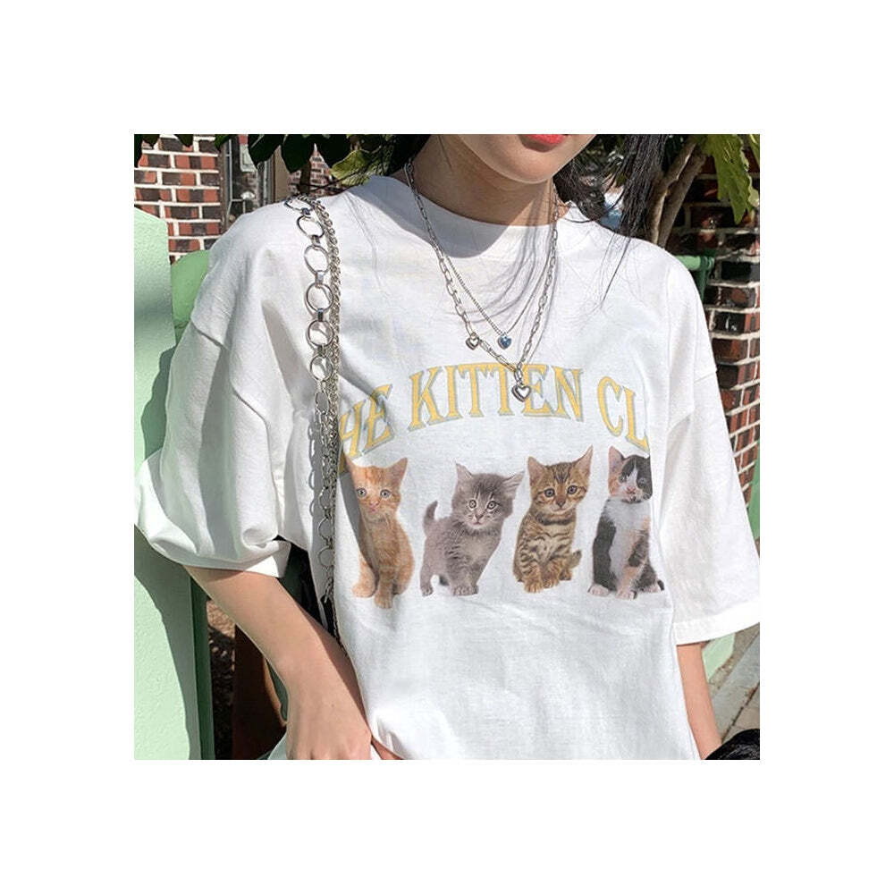 Style Core Aesthetics, New Style Trends - The Kitten Club T-Shirt 🐱