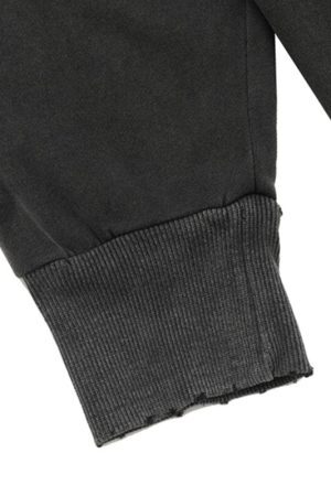 Style Core Aesthetics, New Style Trends - 'The Throne' Ripped Cotton Sweater