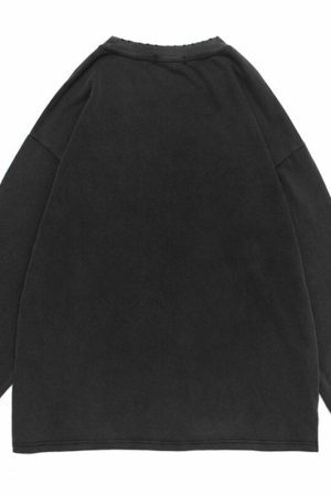 Style Core Aesthetics, New Style Trends - 'The Throne' Ripped Cotton Sweater