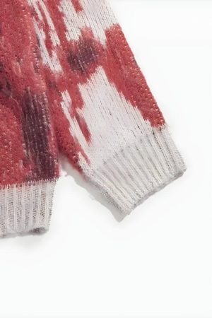 Style Core Aesthetics, New Style Trends - Tie Dye Turtle Neck Knitted Sweater