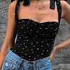 Style Core Aesthetics, New Style Trends - Tie Strap Heart Cropped Tank Top