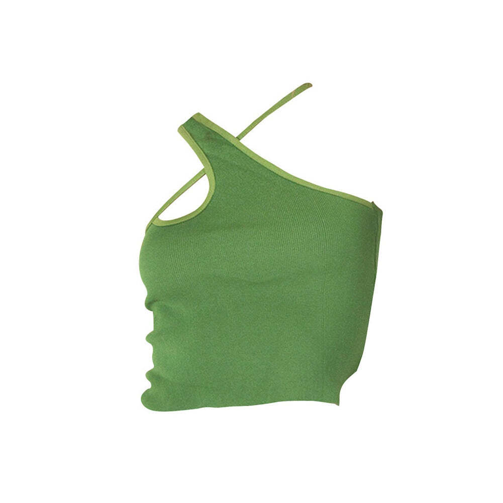 Style Core Aesthetics, New Style Trends - Tropical Climate Ribbed Top