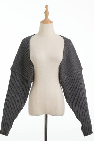 Style Core Aesthetics, New Style Trends - Tumblr Aesthetic Knitted Crop Sweater
