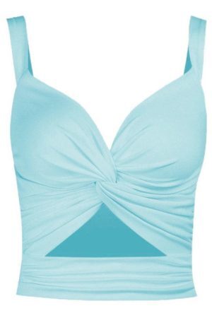 Style Core Aesthetics, New Style Trends - Twisted Cutout Crop Tank Top