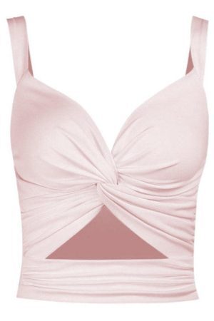 Style Core Aesthetics, New Style Trends - Twisted Cutout Crop Tank Top