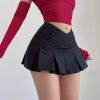 Style Core Aesthetics, New Style Trends - V-Shaped College Mini Skirt