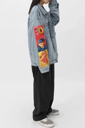 Style Core Aesthetics, New Style Trends - Vincent Van Gogh Denim Jacket