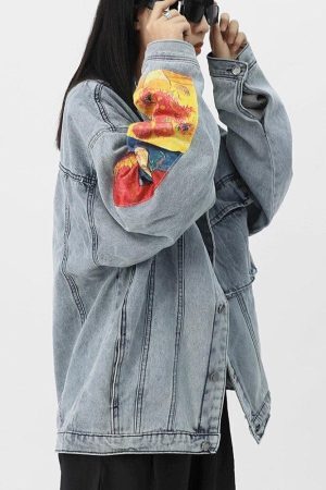 Style Core Aesthetics, New Style Trends - Vincent Van Gogh Denim Jacket