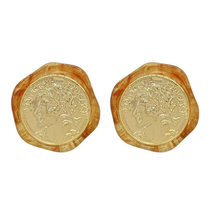 Style Core Aesthetics, New Style Trends - Vintage Aesthetic Coin Earrings Style Core Aesthetics, New Style Trends - Vintage Aesthetic Coin Earrings
