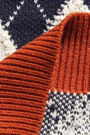 Style Core Aesthetics, New Style Trends - Vintage Argyle Knitted Sweater