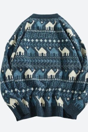 Style Core Aesthetics, New Style Trends - Vintage Camel Knitted Sweater