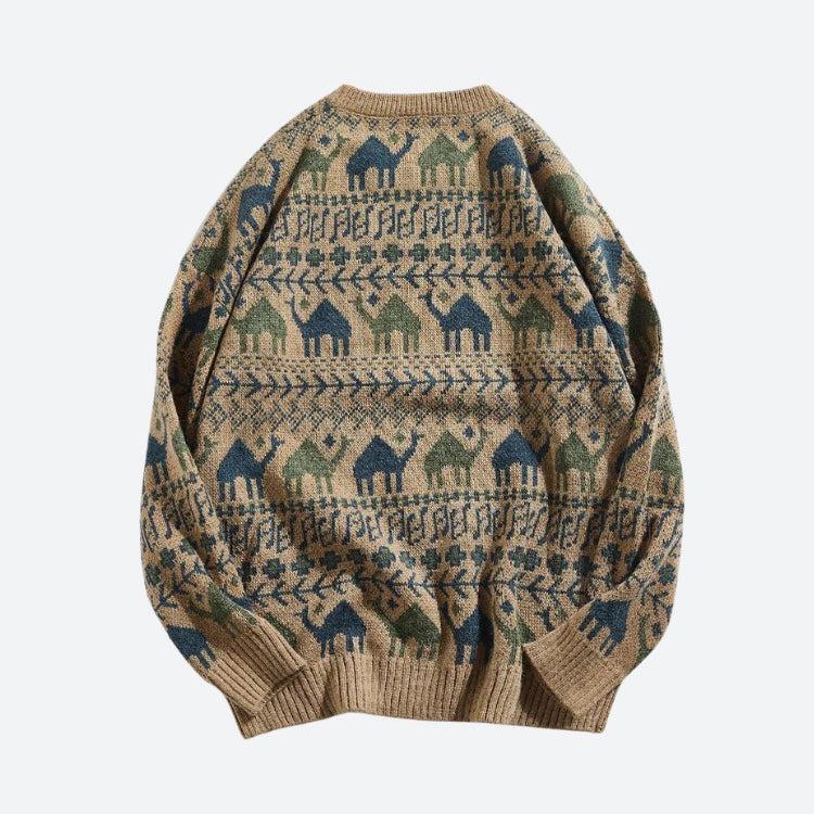 Style Core Aesthetics, New Style Trends - Vintage Camel Knitted Sweater