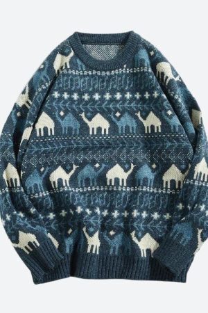 Style Core Aesthetics, New Style Trends - Vintage Camel Knitted Sweater