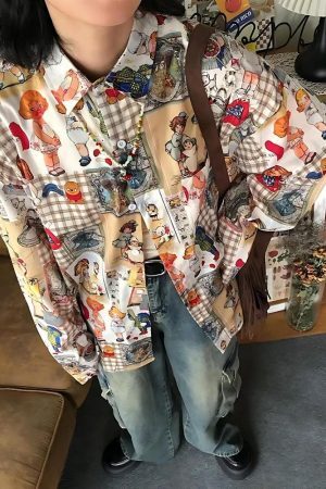 Style Core Aesthetics, New Style Trends - Vintage Cartoon Oversized Shirt